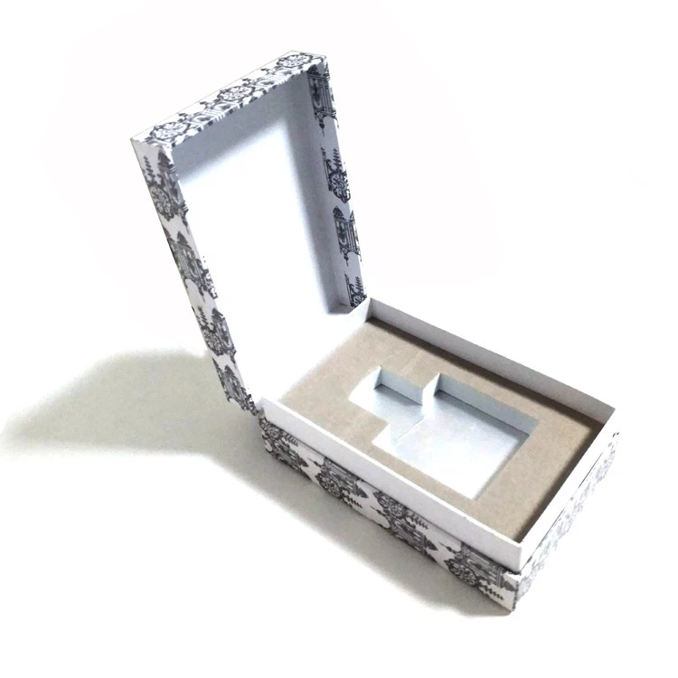 3.Custom Flip-Top Silver Stamping Perfume Gift Box-inner
